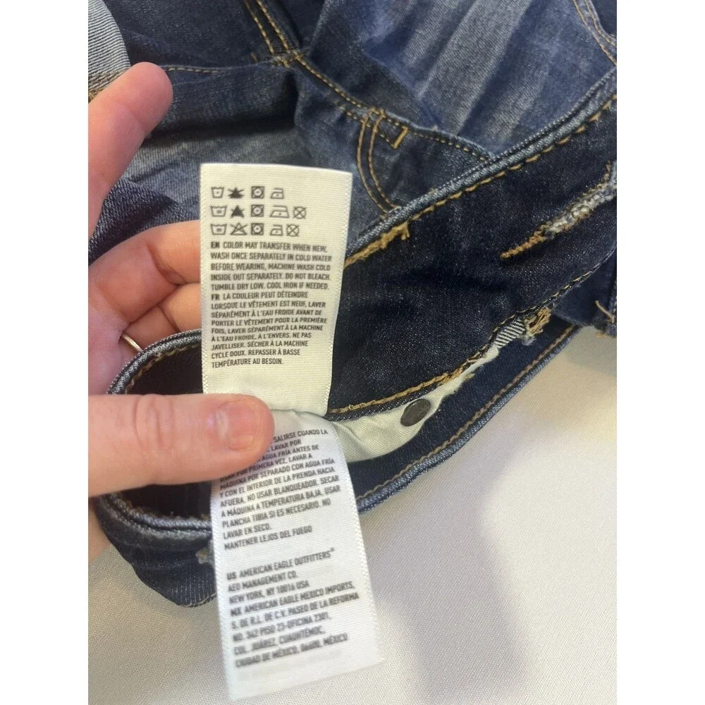 American Eagle Midi Blue Super Super Stretch Womens Denim 0 - Picture 11 of 12